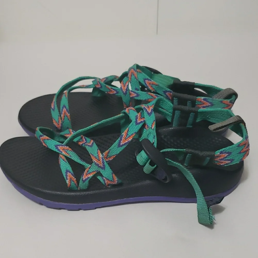 CHACO KIDS ZX/1 Ecotread‎ Mint Leaf Colorful Strappy Sandals